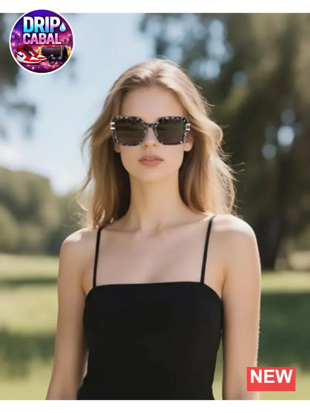 Oversized Square Polarized Sunglasses for Women UV400 Retro Luxury